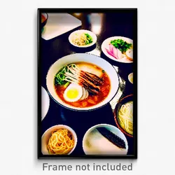 Pixel Art Poster - Immaculate Ramen (8 Bit Psychedelic Trippy Video Game Print)