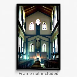 Pixel Art Poster - Muted Synagogue (8 Bit Psychedelic Trippy Video Game Print)