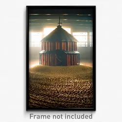 Pixel Art Poster - Ordinary Granary (8 Bit Psychedelic Trippy Video Game Print)