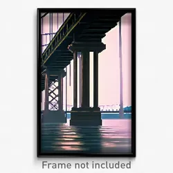 Pixel Art Poster - Accurate Bridge (8 Bit Psychedelic Trippy Video Game Print)