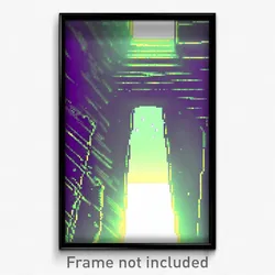 Pixel Art Poster - Squiggly Sewer (8 Bit Psychedelic Trippy Video Game Print)