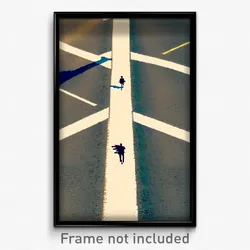 Pixel Art Poster - Imaginative Crossroad (8 Bit Psychedelic Video Game Print)