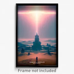 Pixel Art Poster - Faraway Protectorate (8 Bit Psychedelic Video Game Print)