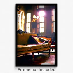 Pixel Art Poster - Antique Couch (8 Bit Psychedelic Trippy Video Game Print)