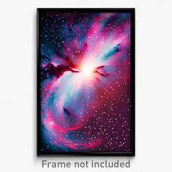 Pixel Art Poster - Deadly Nebula (8 Bit Psychedelic Trippy Video Game Print)