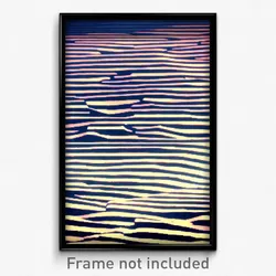 Pixel Art Poster - Striped Plains (8 Bit Psychedelic Trippy Video Game Print)