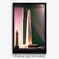 Pixel Art Poster - Extra Large Obelisk (8 Bit Psychedelic Video Game Print)