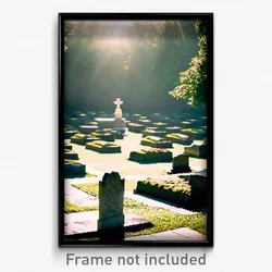 Pixel Art Poster - Enormous Grave (8 Bit Psychedelic Trippy Video Game Print)