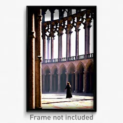 Pixel Art Poster - Infinite Cloister (8 Bit Psychedelic Trippy Video Game Print)