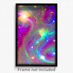 Pixel Art Poster - Distorted Galaxy (8 Bit Psychedelic Trippy Video Game Print)