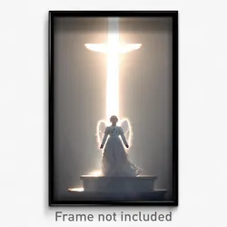 Pixel Art Poster - Angelic Mooring (8 Bit Psychedelic Trippy Video Game Print)