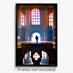 Pixel Art Poster - Elegant Belvedere (8 Bit Psychedelic Trippy Video Game Print)