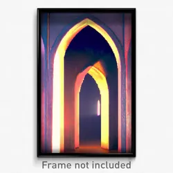Pixel Art Poster - Uneven Arch (8 Bit Psychedelic Trippy Weird Video Game Print)