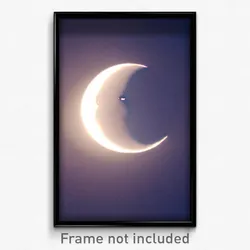 Pixel Art Poster - Gargantuan Moon (8 Bit Psychedelic Trippy Video Game Print)