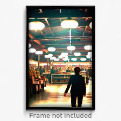 Pixel Art Poster - Accomplished Marketplace (8 Bit Psychedelic Video Game Print)