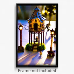 Pixel Art Poster - Miniature Folly (8 Bit Psychedelic Trippy Video Game Print)