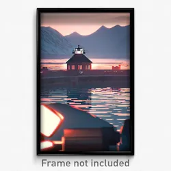 Pixel Art Poster - Arctic Commons (8 Bit Psychedelic Trippy Video Game Print)