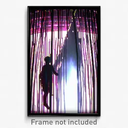 Pixel Art Poster - Digital Wire Frame Ego Exploration (8 Bit Video Game Print)