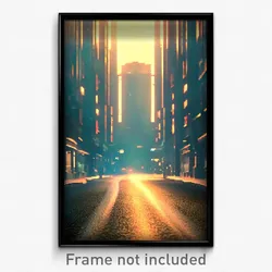 Pixel Art Poster - Perfect Avenue (8 Bit Psychedelic Trippy Video Game Print)