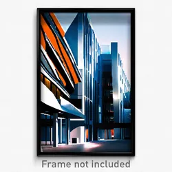 Pixel Art Poster - Unsightly Modern Architecture (8 Bit Video Game Print)