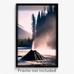 Pixel Art Poster - Humble Geyser (8 Bit Psychedelic Trippy Video Game Print)