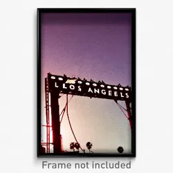 Pixel Art Poster - Ample Los Angeles (8 Bit Psychedelic Trippy Video Game Print)