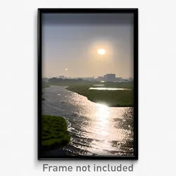 Pixel Art Poster - Urban Flood Plain (8 Bit Psychedelic Trippy Video Game Print)
