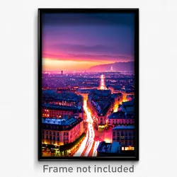 Pixel Art Poster - Gargantuan French City (8 Bit Psychedelic Video Game Print)
