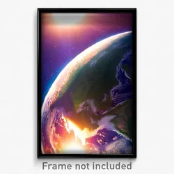 Pixel Art Poster - Tremendous Earth (8 Bit Psychedelic Trippy Video Game Print)