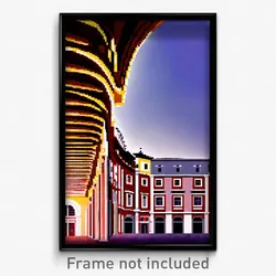 Pixel Art Poster - Memorable Italian Architecture (8 Bit Video Game Print)