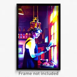 Pixel Art Poster - Haunting Cobbler (8 Bit Psychedelic Trippy Video Game Print)