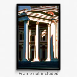 Pixel Art Poster - Classic Roman Architecture (8 Bit Video Game Print)
