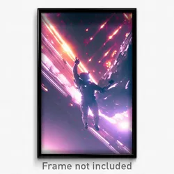 Pixel Art Poster - Superficial Outer Space (8 Bit Psychedelic Video Game Print)