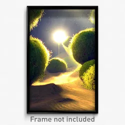 Pixel Art Poster - Strange Earthworks (8 Bit Psychedelic Video Game Print)