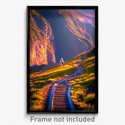 Pixel Art Poster - Unimaginable Trail (8 Bit Psychedelic Video Game Print)