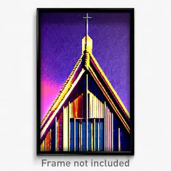 Pixel Art Poster - Massive Gable (8 Bit Psychedelic Trippy Video Game Print)