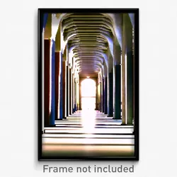 Pixel Art Poster - Creative Colonnade (8 Bit Psychedelic Video Game Print)