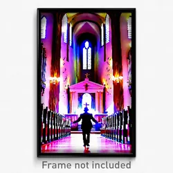 Pixel Art Poster - Memorable Chapel (8 Bit Psychedelic Trippy Video Game Print)