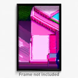 Pixel Art Poster - Rosy Couch (8 Bit Psychedelic Trippy Weird Video Game Print)