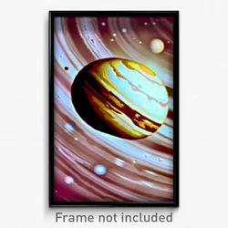 Pixel Art Poster - Buoyant Jupiter (8 Bit Psychedelic Trippy Video Game Print)