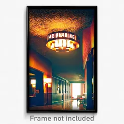 Pixel Art Poster - Menacing Hotel (8 Bit Psychedelic Trippy Video Game Print)