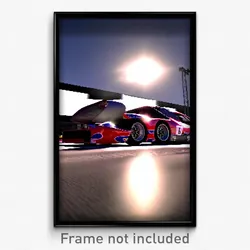 Pixel Art Poster - Acclaimed Racecar (8 Bit Psychedelic Trippy Video Game Print)