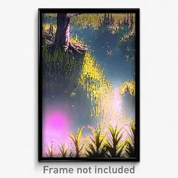Pixel Art Poster - Novel Wetland (8 Bit Psychedelic Trippy Video Game Print)