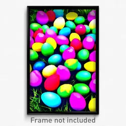 Pixel Art Poster - Rich Easter Eggs (8 Bit Psychedelic Trippy Video Game Print)