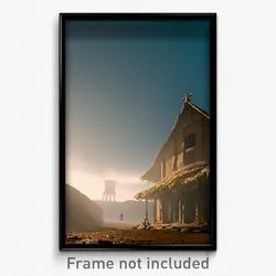 Pixel Art Poster - Clear Hovel (8 Bit Psychedelic Trippy Weird Video Game Print)