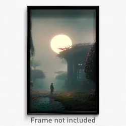 Pixel Art Poster - Dreary Dreamscape (8 Bit Psychedelic Trippy Video Game Print)