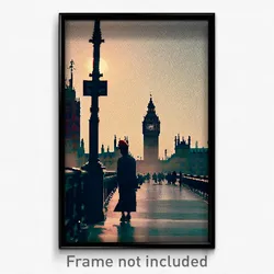 Pixel Art Poster - Spotless London (8 Bit Psychedelic Trippy Video Game Print)
