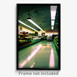 Pixel Art Poster - Mysterious Grocery Store (8 Bit Psychedelic Video Game Print)