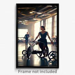 Pixel Art Poster - Graceful Wheels (8 Bit Psychedelic Trippy Video Game Print)