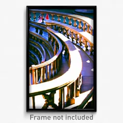 Pixel Art Poster - Circular Balustrade (8 Bit Psychedelic Video Game Print)